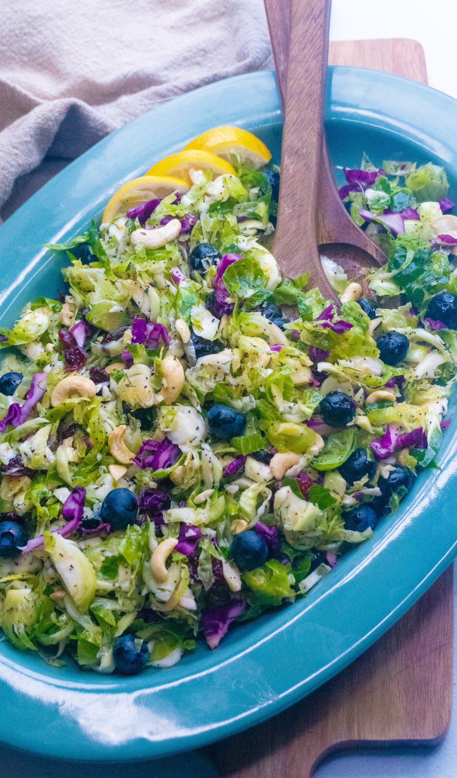 shaved brussel sprout salad with lemon poppy seed dressing posh plate