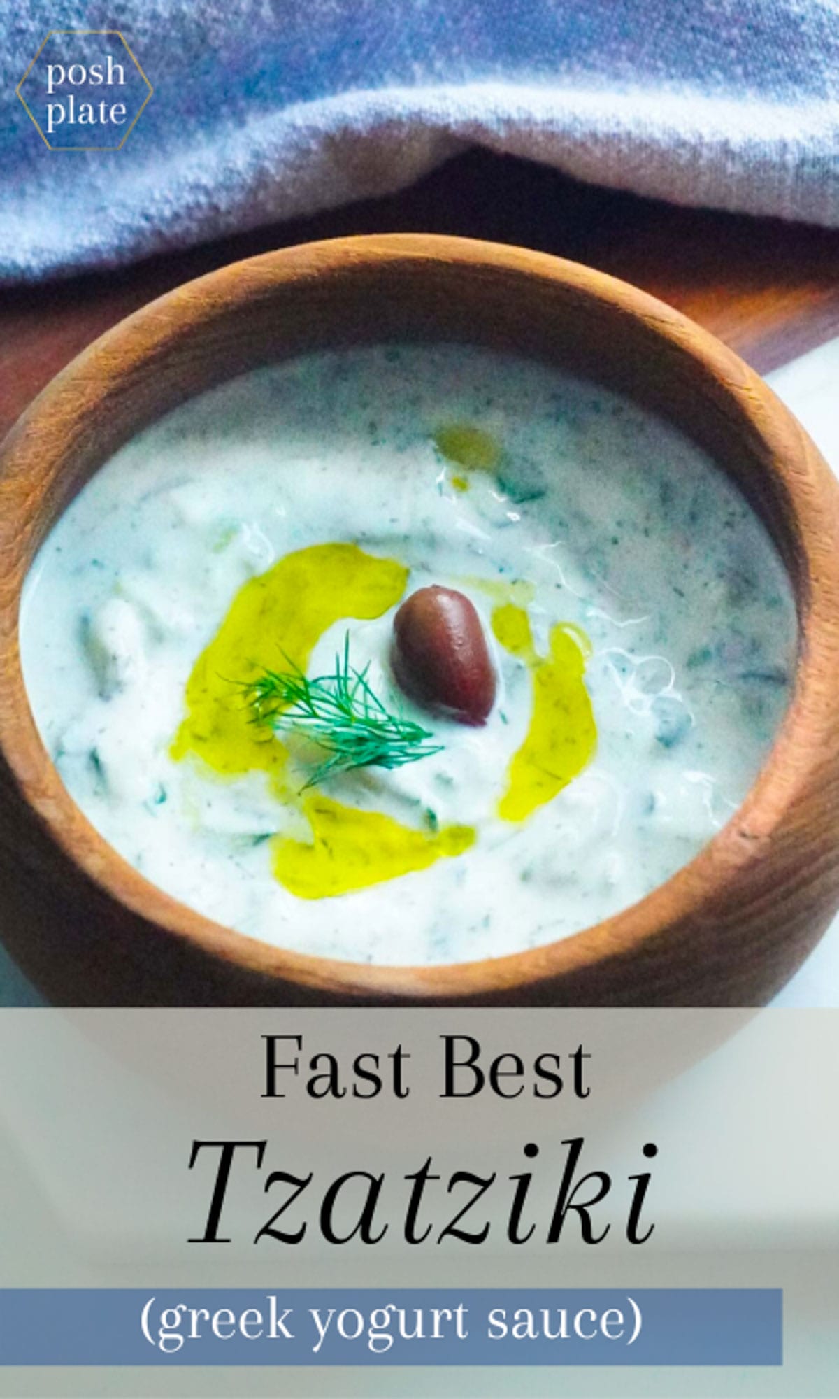 Fast Best Tzatziki  (greek yogurt sauce) recipe pinterest pin