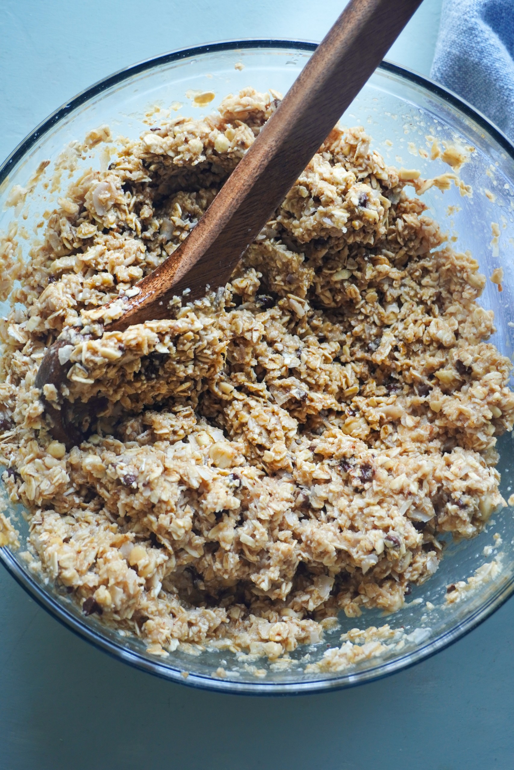 a bowl of granola to make a  Granola Bar Recipe
