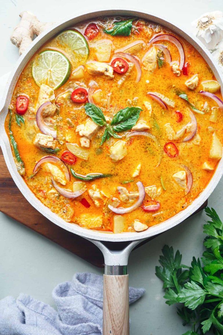 Thai Red Curry Chicken Cooked in Creamy Coconut Milk | Posh Plate