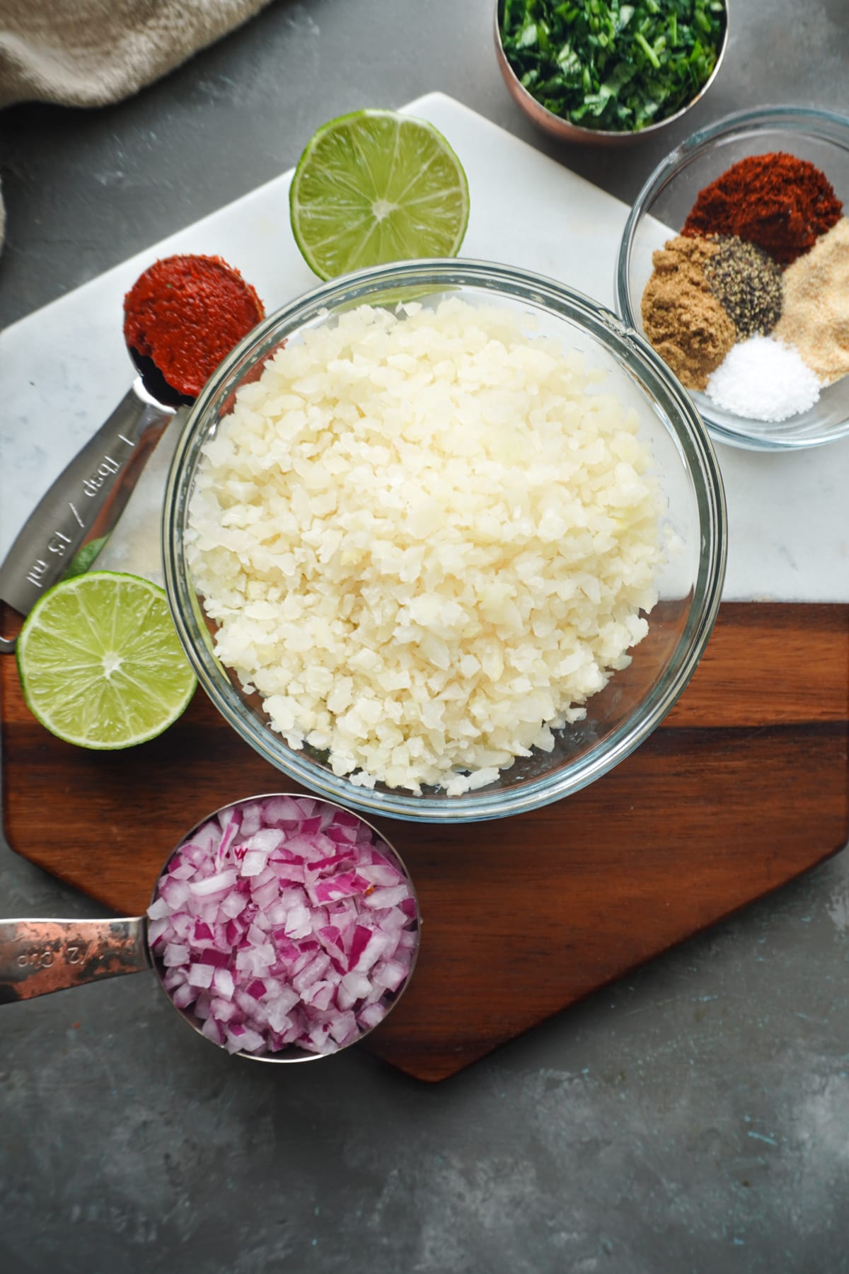 Mexican Cauliflower Rice ingredients
