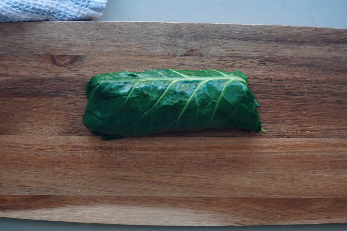 how to roll a collard wrap