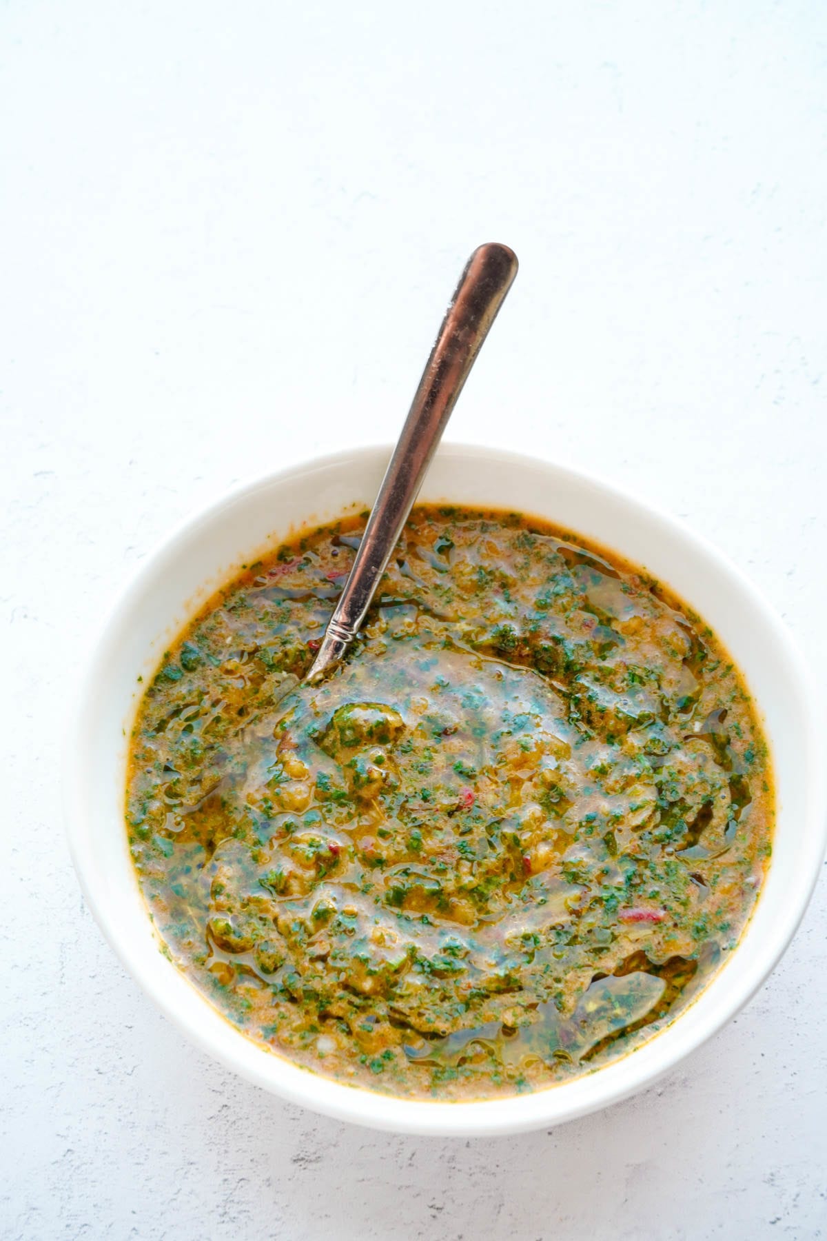 Chipotle Chimichurri sauce in a bowl
