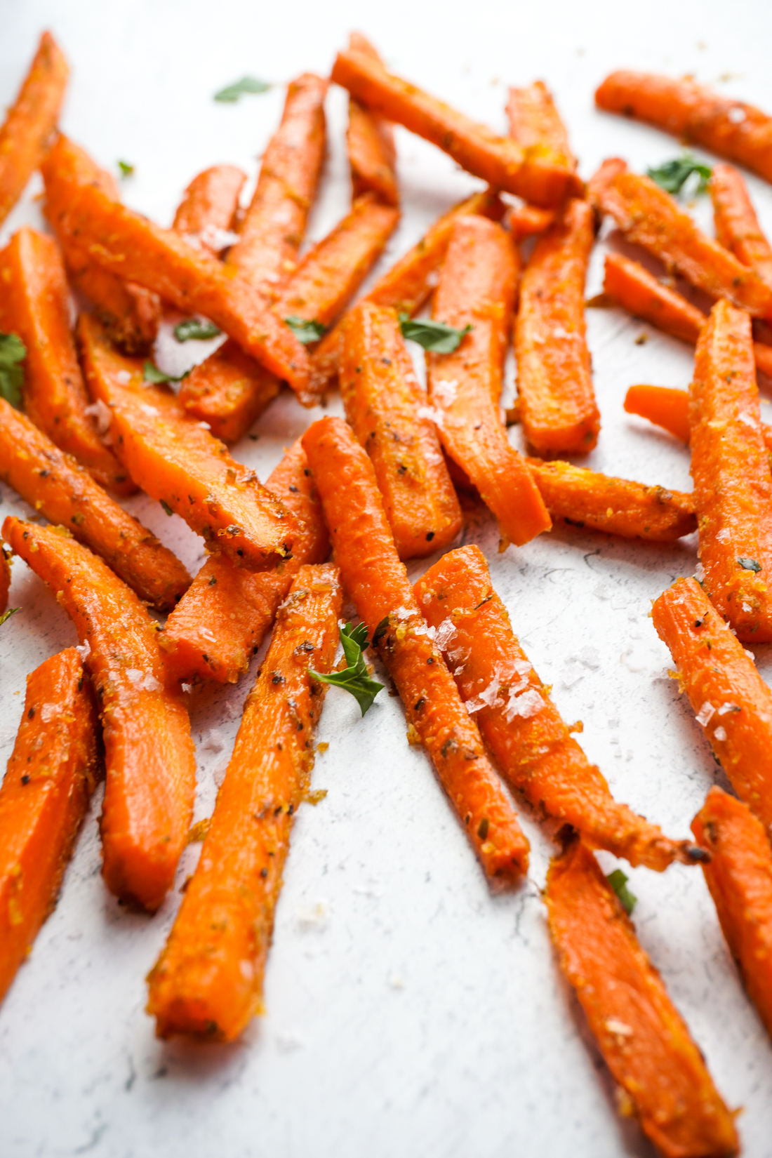 roasted carrot fries with sea salt